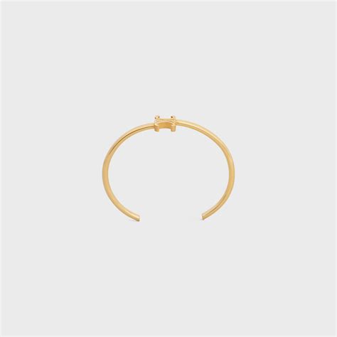 Triomphe Asymmetric Cuff in Brass with Gold Finish 